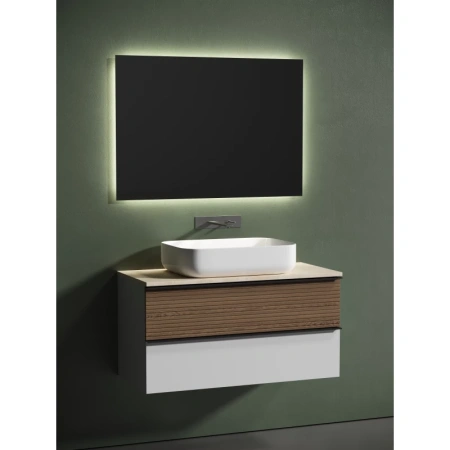 столешница под раковину sancos 100 tt100a2 kreman