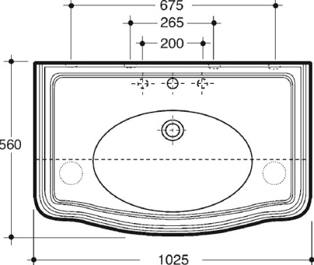 раковина подвесная simas arcade ar 874 bia 1 hole 105x56x26.5 см, белая