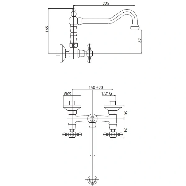 смеситель для кухни золото 24 карата, ручки swarovski cezares diamond diamond-llp-03/24-sw