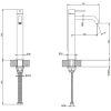 смеситель gessi gessi316 54006#727 для раковины, высокий, с изливом 156мм, с донным клапаном, цвет brass brushed pvd
