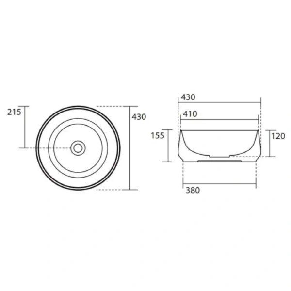 раковина-чаша kerasan f10 43 460481 коричневый орех матовый