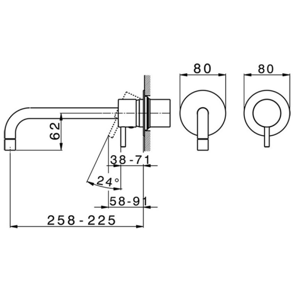 смеситель для раковины cisal less new ln00551740