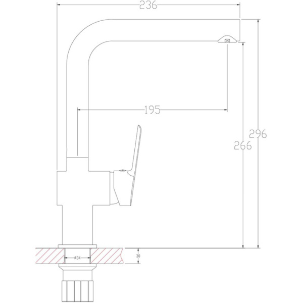 смеситель для кухни agger strong a1400100