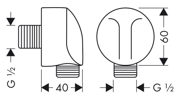 шланговое подключение hansgrohe fixfit е 27454000