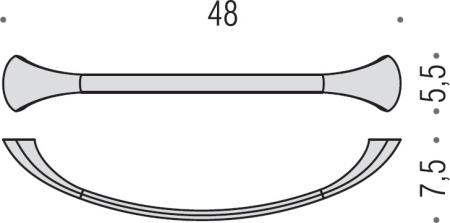 полотенцедержатель 48 см colombo design link в2410