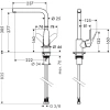 смеситель для кухни, нержавеющая сталь hansgrohe focus m41 31817800