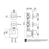 смеситель для душа bossini rectangular z033203.030, с термостатом хром