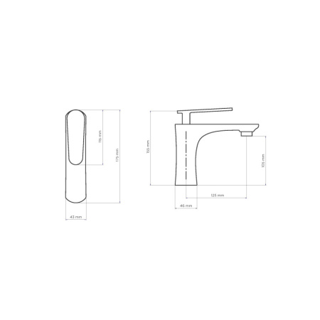 смеситель для раковины nt bagno minzo nt7711