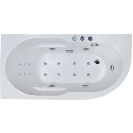 Акриловая ванна Royal Bath Azur De Luxe 160x80 RB614202DL-L с гидромассажем