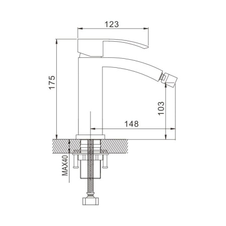 смеситель для биде rose r1507f