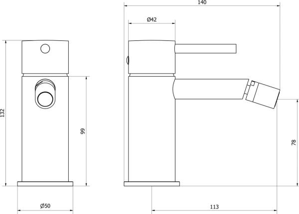 смеситель для биде ib rubinetterie industria id220cc_1 chrome