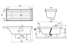 квариловая ванна villeroy&boch squaro ubq180sqr2v-01 180x80 см