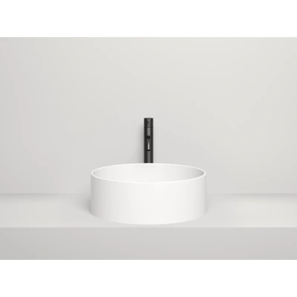 накладная раковина в ванную salini armonia 02 130112g ø 45см накладная, из s-sense, белая глянцевое