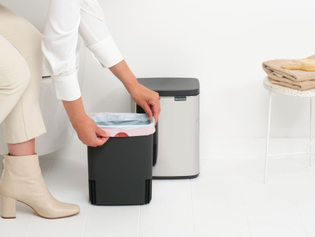 мусорное ведро brabantia bo 222948 7 л, полированная сталь