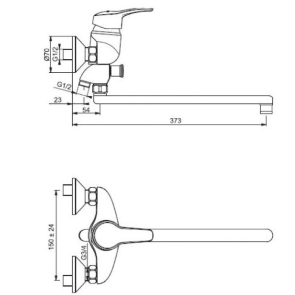 смеситель для ванны vidima seva light b8954aa