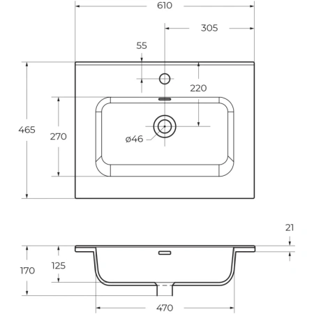 раковина полувстраиваемая belbagno bb600etl белая