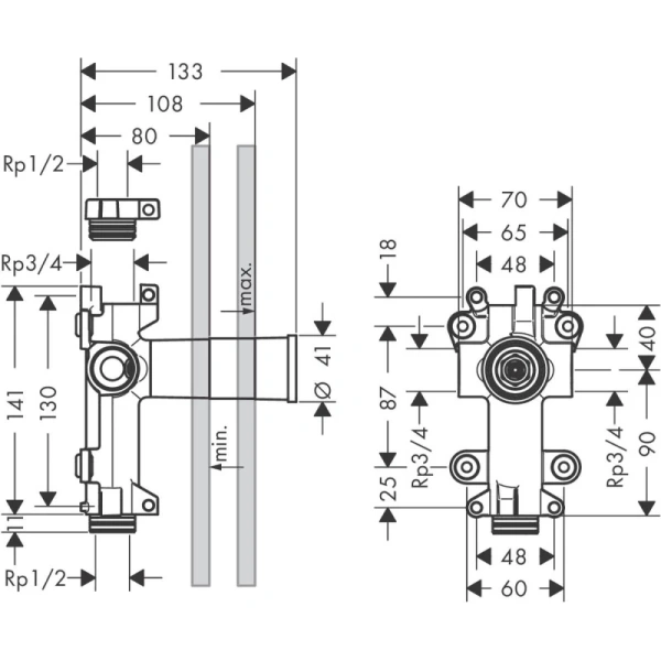 скрытая часть axor showersolutions 10971180