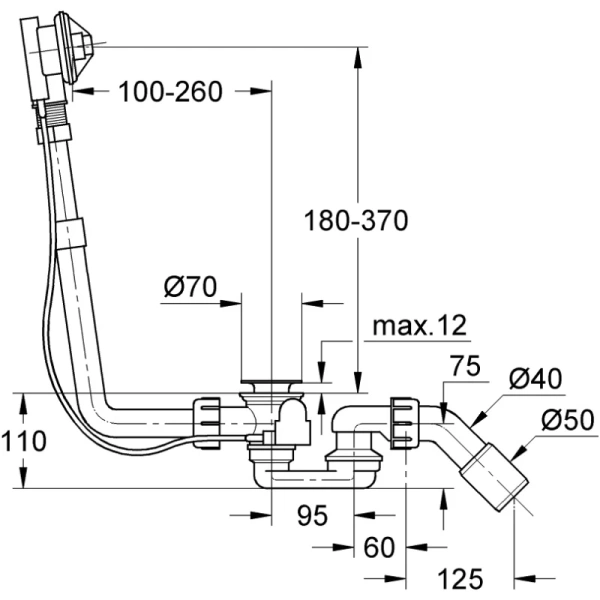 сливной и переливной гарнитур grohe talento 28939000