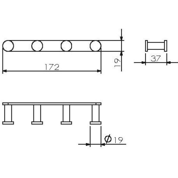 Планка с крючками Langberger 28034A