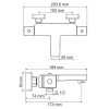 смеситель для ванны wasserkraft alme 1511t с термостатом, цвет хром