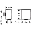 шланговое подключение hansgrohe fixfit square 26455140