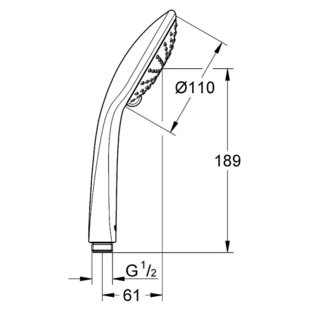ручной душ 110 мм grohe euphoria 27220000