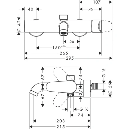 смеситель для ванны axor citterio m 34420000