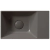 раковина gsi kube x 9484016 подвесная, 40x23 см, коричневый матовый