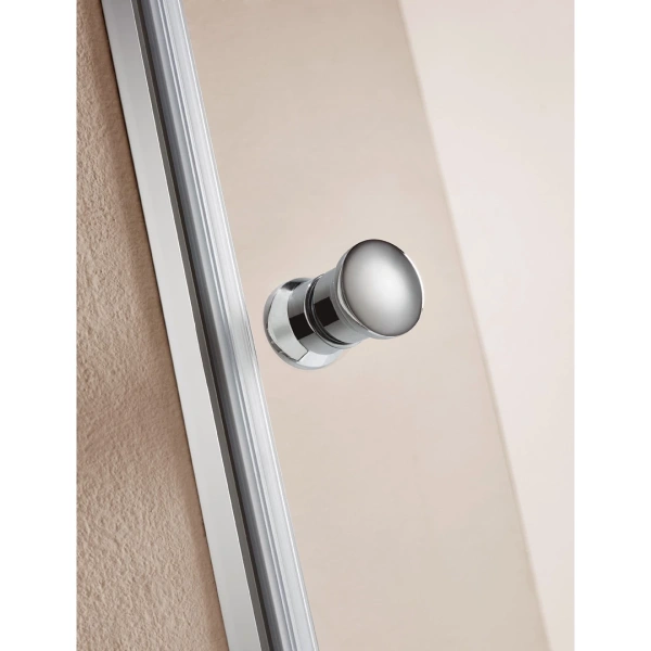 душевая дверь cezares eco 90 eco-o-b-1-90-c-cr профиль хром стекло прозрачное