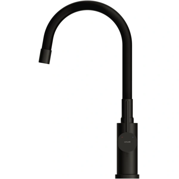 смеситель для кухни cersanit melar a68234 с гибким изливом, черный матовый