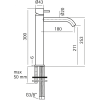 смеситель для раковины huber lynox lx003544d1