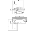 смеситель для ванны с душем gessi rettangolo t 20498#031