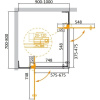 душевой уголок 90-100x70-80 cezares slider-ah-2-70/80-90/100-grigio-cr серое