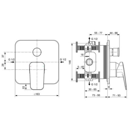 cмеситель для душа ideal standard ceraplan bd263aa