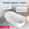 акриловая ванна aquanet delight 00208600 170x78 см, цвет белый глянцевый.