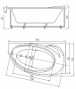 акриловая ванна aquatek бетта 170x97 r bet170-0000100 без гидромассажа с фронтальной панелью с каркасом (разборный) со слив-переливом
