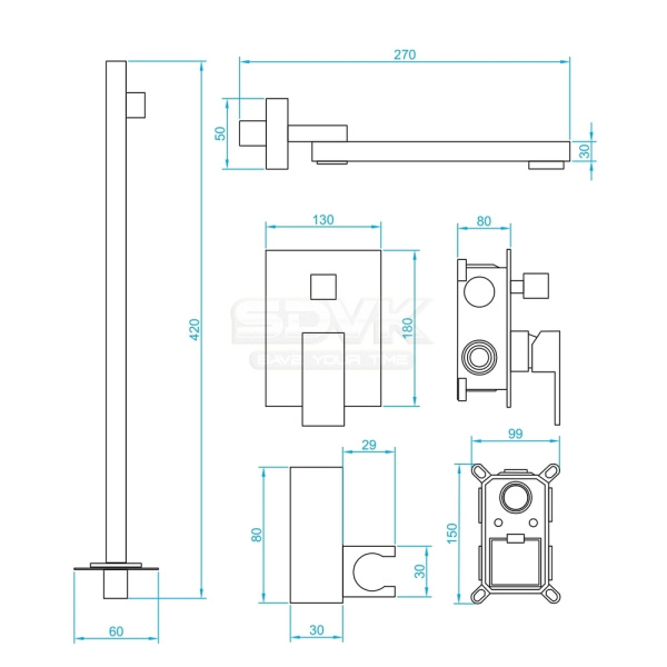 душевая система rgw shower panels sp-56g 51140856-06 золото