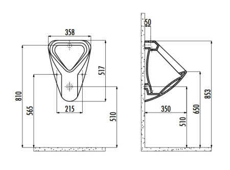 писсуар подвесной creavit tp630