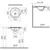 раковина встраиваемая vitra s20 43см 5466b003-0001, цвет белый