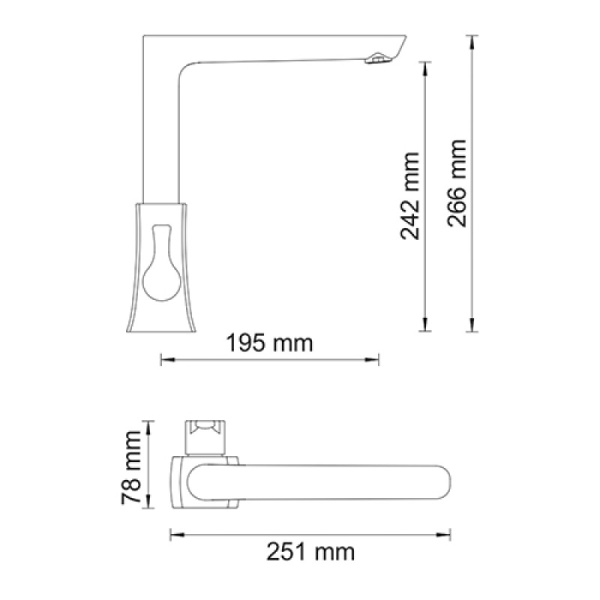 смеситель для кухни wasserkraft berkel 4807 цвет хром