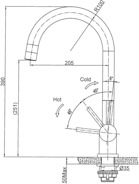 смеситель для кухни seaman eco venice ssn-1338-lg light gold