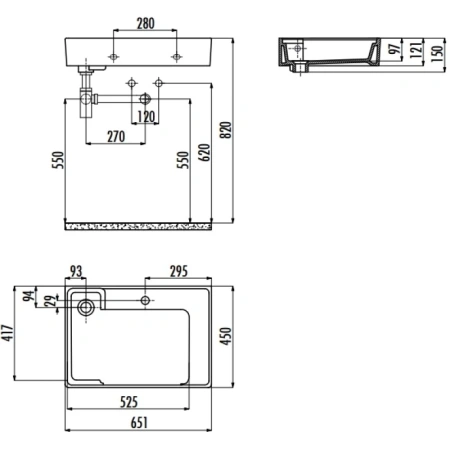 раковина накладная creavit arya 65 ar065-00cb00e-0000, белая