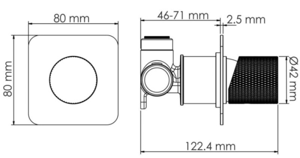 смеситель для душа, wasserkraft schunter 8251, цвет золото матовое