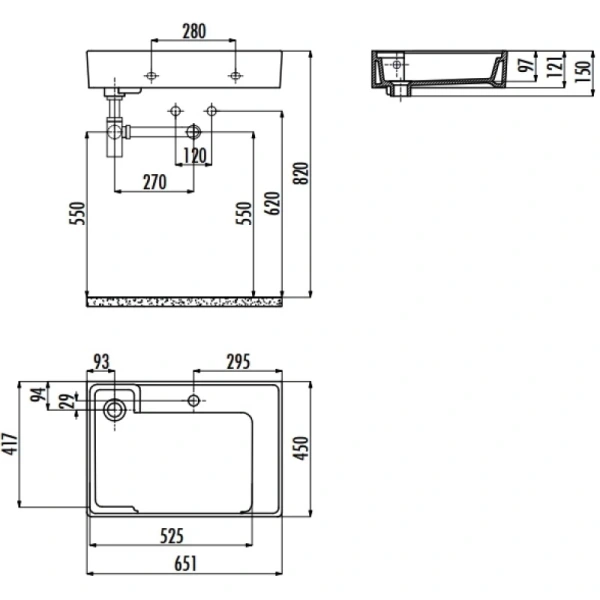 раковина накладная creavit arya 65 ar065-00cb00e-0000, цвет белый