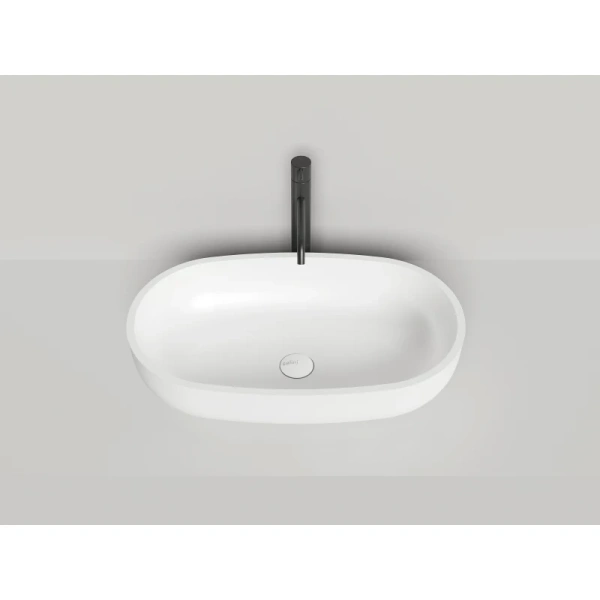накладная раковина в ванную salini gloria 305 1102205m, 64 x 38,5 см, из материала solix, глянцевая или матовая, белая