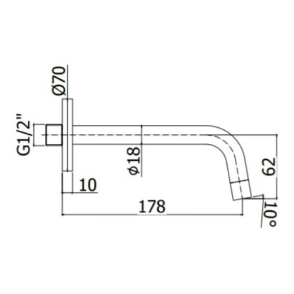 излив paffoni light zboc045cr для ванны