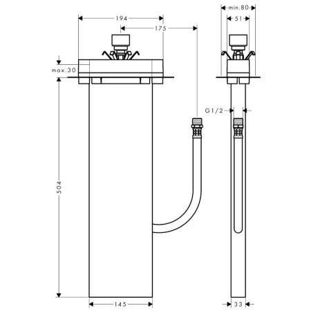 скрытая часть hansgrohe sbox 13560180