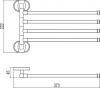 полотенцедержатель 37,3 см savol 70 s-008604