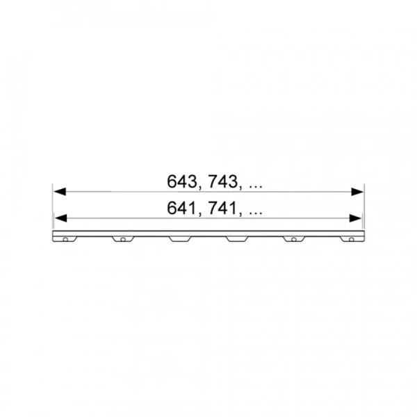 основа для плитки tece tecedrainline plate ii 601572: прямая, нержавеющая сталь, 150 см, глянец