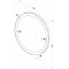 Зеркало Art&Max Bolzano с подсветкой и увеличительной линзой справа AM-Boz-780-DS-F-X3